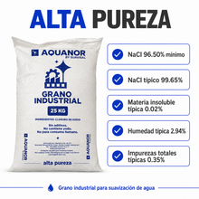 Cargar imagen en el visor de la galería, AQUANOR Sal Industrial en Grano 25 kg para Suavizador de Agua
